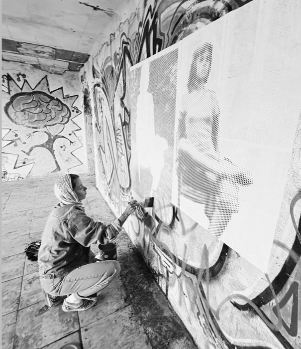 Pasting the frame by frame animation piece to the wall